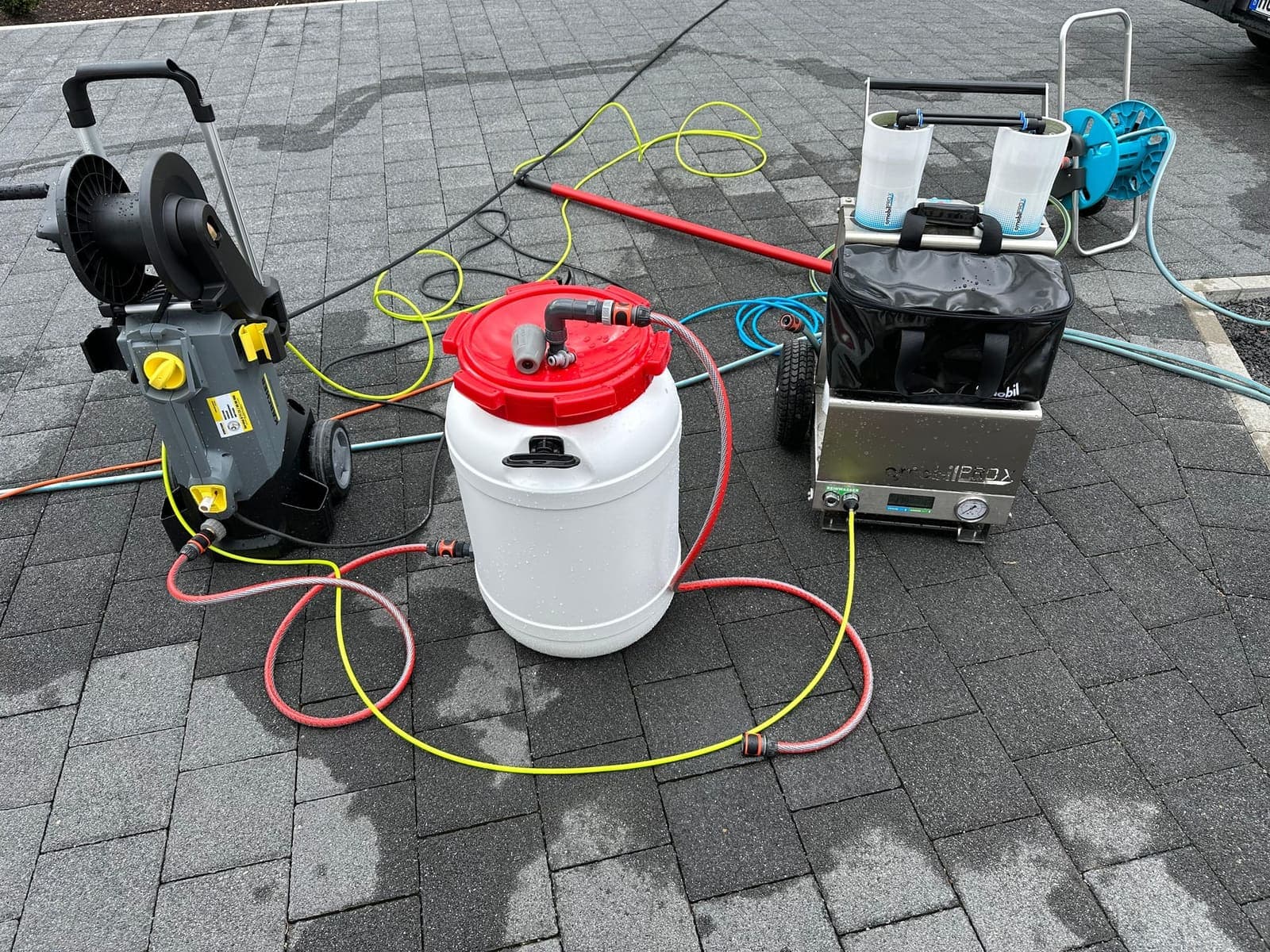 Hochdruckreiniger mit Osmose-Anlage Cleantecs und Schlauchtrommeln