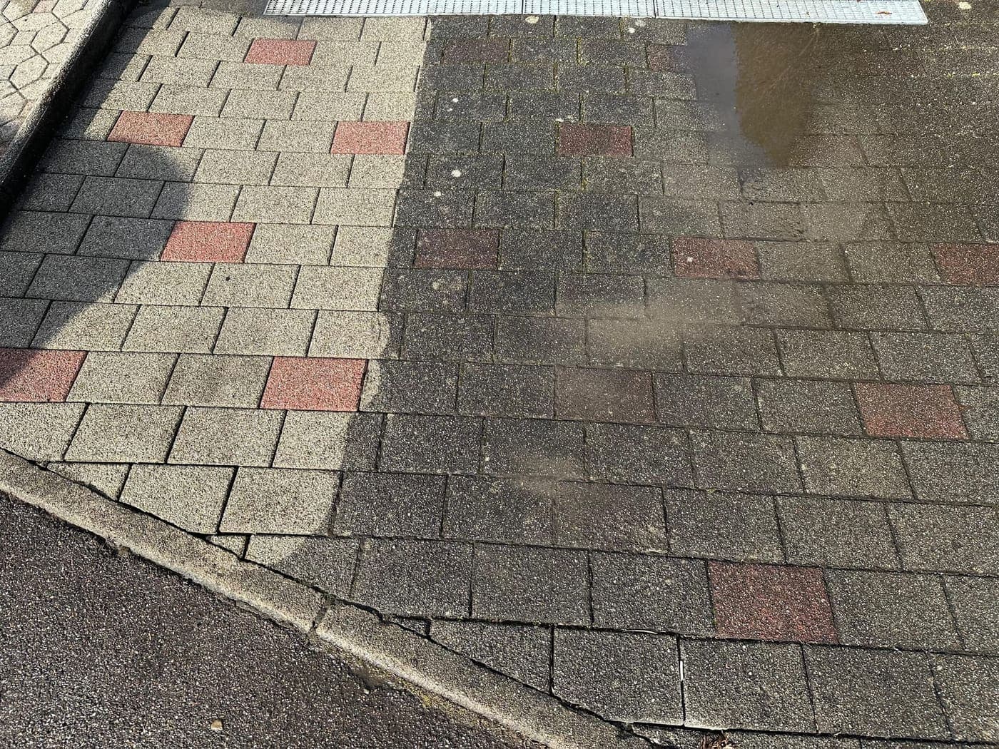 Hof mit halber Reinigung